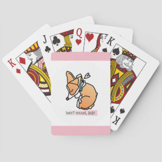 Jeu De Cartes rêves doux, bébé de corgi. carte de jeu de rose en