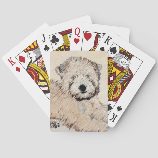 Jeu De Cartes Revêtu doux Roue Peinture Terrier Art original (dos)