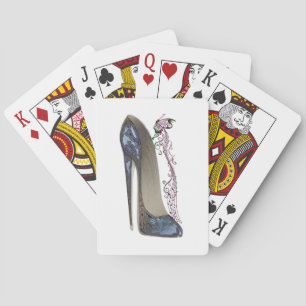 Jeu De Cartes Rhapsody en bleu Stiletto Chaussure Art