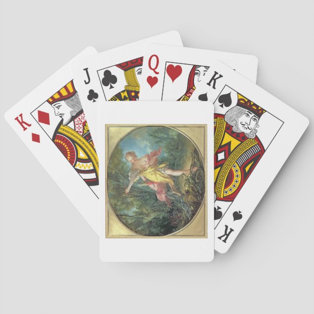 Jeu De Cartes Rhea Sylvia fuyant le loup, 1756 (dos)