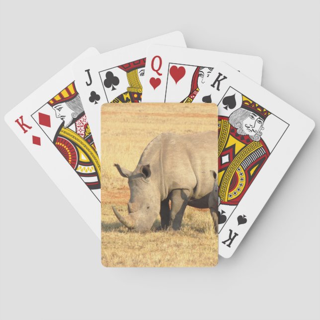 Jeu De Cartes rhinocéros mignons en afrique (dos)