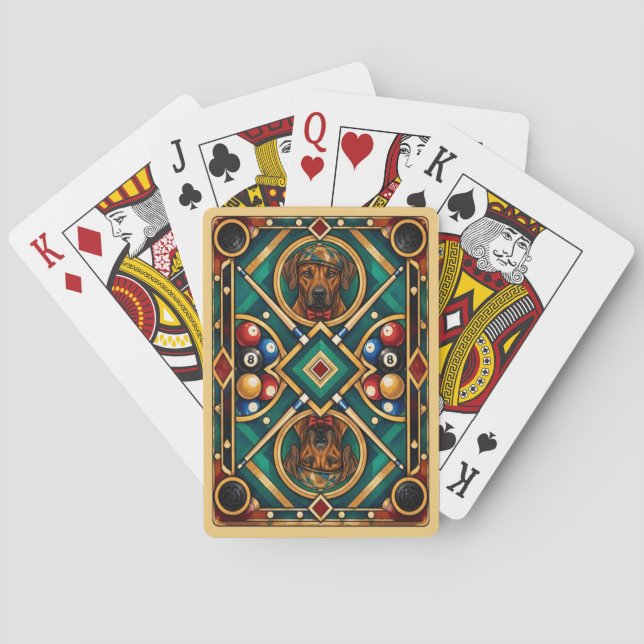 Jeu De Cartes Rhodesian Ridgeback, Mosaïque Géométrique (dos)