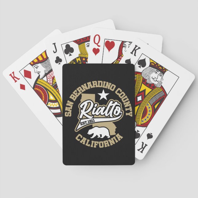 Jeu De Cartes Rialto, Californie (dos)