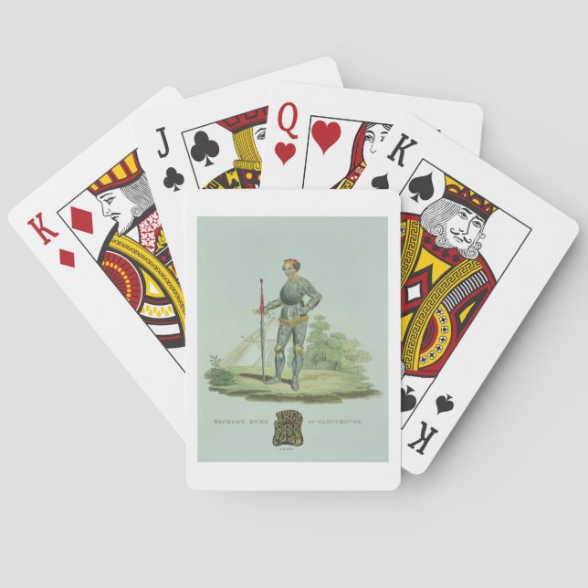 Jeu De Cartes Richard III (1452-85) 1470, gravé par W. Maddock (dos)