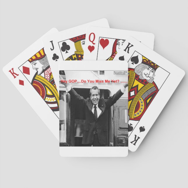 Jeu De Cartes Richard Nixon "Miss Me Pourtant ?" Drôle cadeaux & (dos)