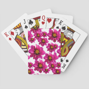 Jeu De Cartes Rideau de douche floral Dahlia rose magenta vibran