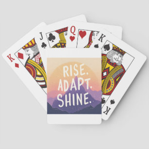 Jeu De Cartes Rise Adapt Shine - Inspirational Mountain Sunrise