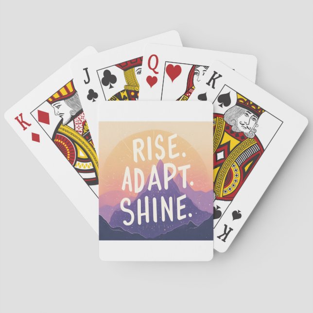 Jeu De Cartes Rise Adapt Shine - Inspirational Mountain Sunrise (dos)
