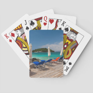 Jeu De Cartes Riviera albanaise, Ksamil, bord de mer de la ville