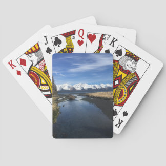 Jeu De Cartes Rivière pittoresque et pont de montagne de cartes