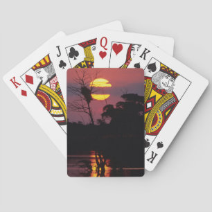Jeu De Cartes Rivière Sabi au coucher du soleil, parc national K