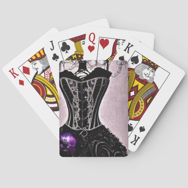 Jeu De Cartes Robe squelette avec corse noire (dos)