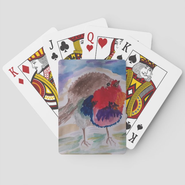 Jeu De Cartes Robin de Noël (dos)