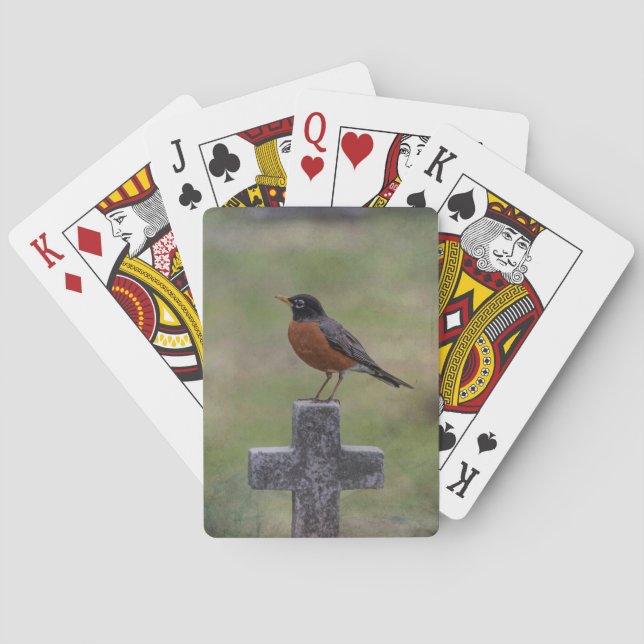 Jeu De Cartes Robin sur une croix (dos)