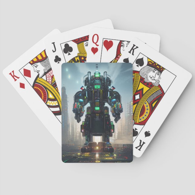 Jeu De Cartes Robot 4 Poker jouer aux cartes (dos)