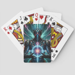 Jeu De Cartes Robot Futuriste Noyau Cosmique Cyberpunk