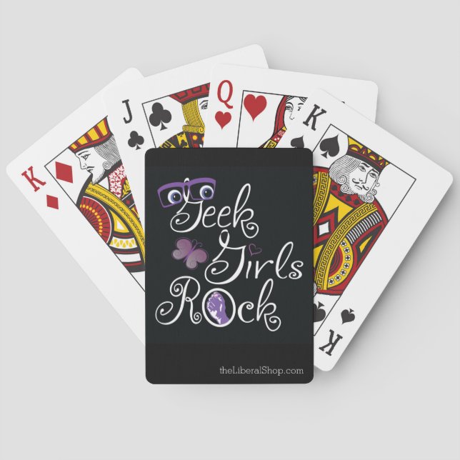 Jeu De Cartes Roche de filles de geek (dos)