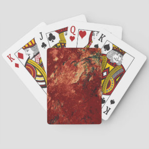 Jeu De Cartes Roche peinte en rouge