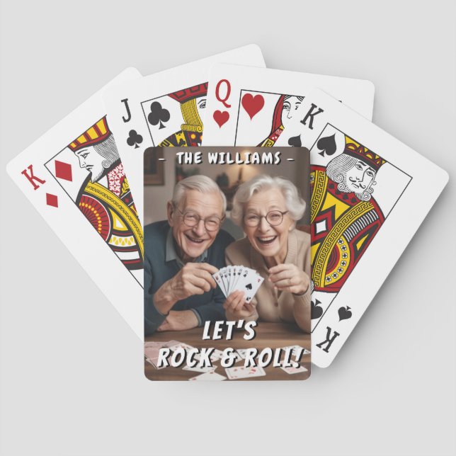 Jeu De Cartes Rock and Roll Funny Photo personnalisée (dos)
