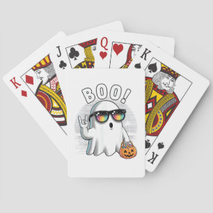 Jeu De Cartes Rock Ghost Retro Halloween Citrouille Funny Boo