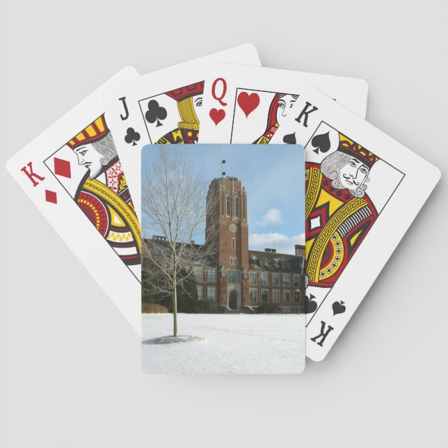 Jeu De Cartes Rockwell en hiver au Grove City College (dos)