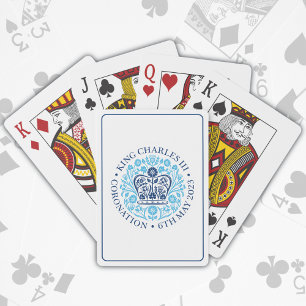 Jeu De Cartes Roi Charles III Couronnement royal Emblème Souveni
