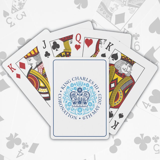 Jeu De Cartes Roi Charles III Couronnement royal Emblème Souveni (Créateur téléchargé)