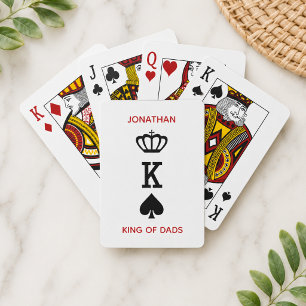 Jeu De Cartes Roi des Papas Couronne As Personnalisé Fête des Pè