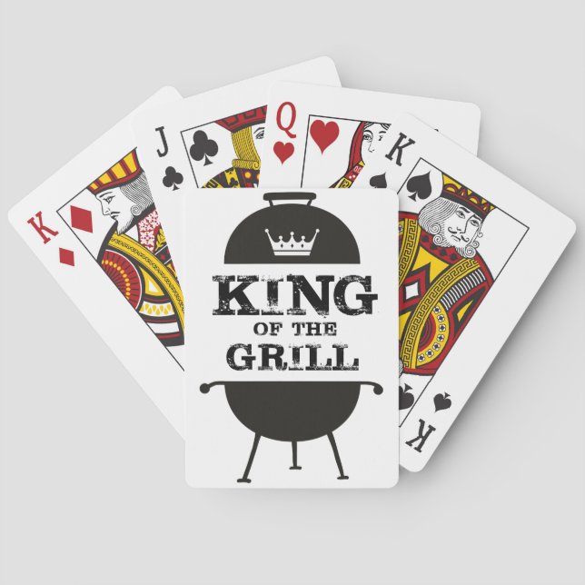 Jeu De Cartes Roi Du Grill, Couronne Blanche Noire (dos)