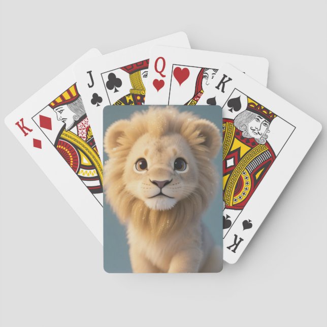 Jeu De Cartes Roi Lion Bébé Étincelant (dos)