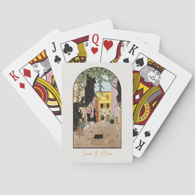 Jeu De Cartes Roma Italie Mariage sacs de bienvenue. Cadeaux de  (dos)