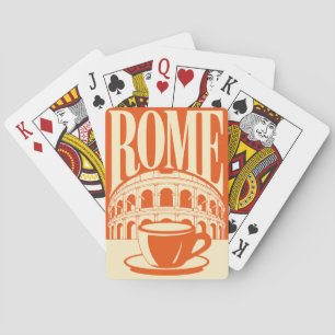 Jeu De Cartes Rome Minimaliste Italie Colisée Voyage Art
