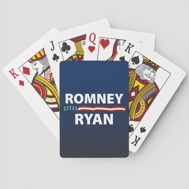 Jeu De Cartes Romney Ryan Stars et Stripes (dos)