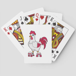 Jeu De Cartes Rooster à Patinage en ligne avec Roller skates
