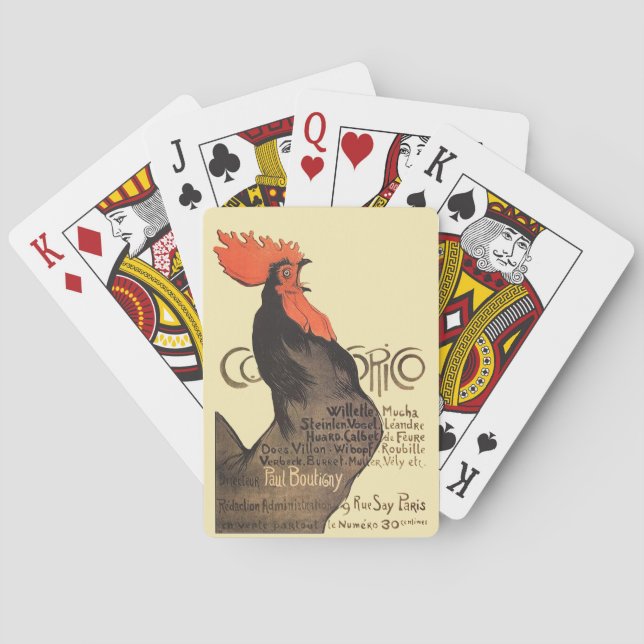 Jeu De Cartes Rooster Steinlen Cocorico (dos)