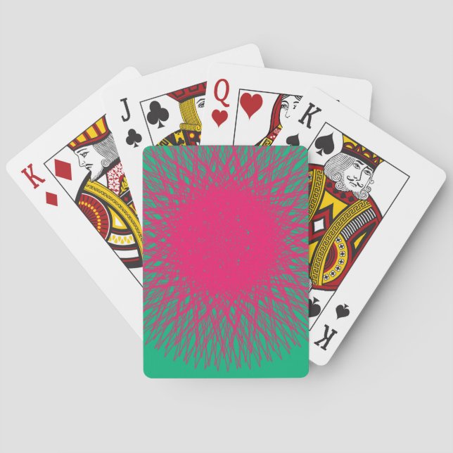 Jeu De Cartes rose abstrait (dos)