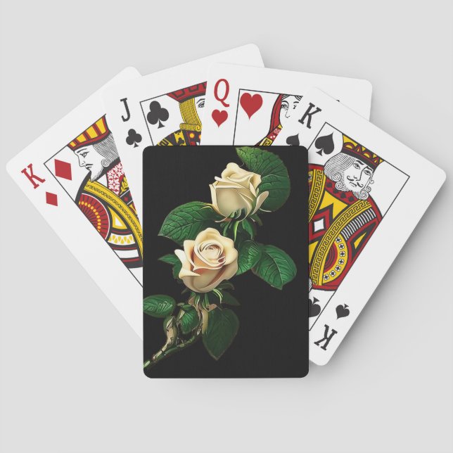 Jeu De Cartes Rose blanche (dos)