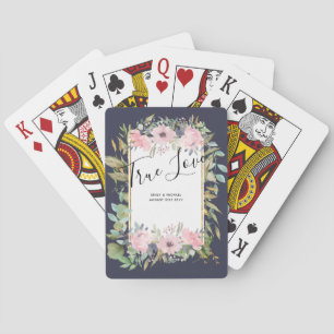 Jeu De Cartes Rose Blush Floral Sage Mariage