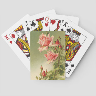 Jeu De Cartes Rose de jardin rose victorienne vintage de la Sain