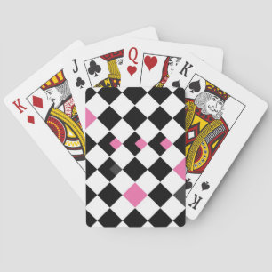 Jeu De Cartes Rose et noir Argyle