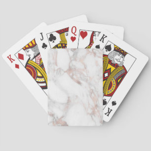 Jeu De Cartes Rose Gold Marble Ajouter votre propre texte Blank 