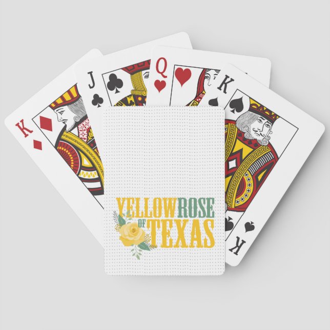 Jeu De Cartes Rose jaune du Texas (dos)