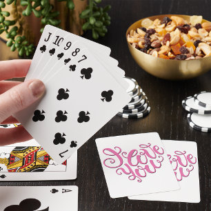 Jeu De Cartes Rose Je T'Aime
