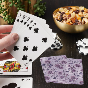 Jeu De Cartes Rose Lavande Poussiéreuse Teintes Rêveuses Florale