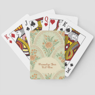 Jeu De Cartes Rose Menthe Romantique Victorien Personnalisé