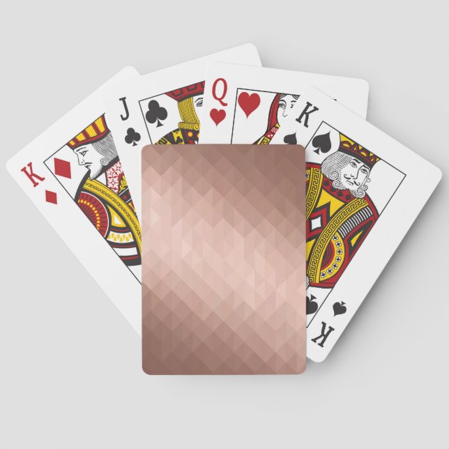 Jeu De Cartes Rose or métal tendance design chic (dos)
