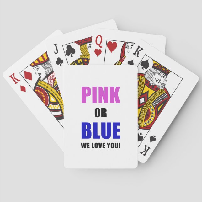 Jeu De Cartes Rose ou Bleu Nous Vous Aimons (dos)