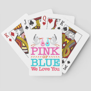 Jeu De Cartes Rose ou Bleu Nous vous aimons Genre Révéler cigogn