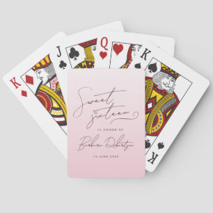 Jeu De Cartes Rose Poudré Élégant Ombré pour un Sweet Sixteen en
