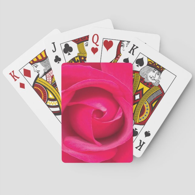 Jeu De Cartes Rose rose rouge romantique (dos)